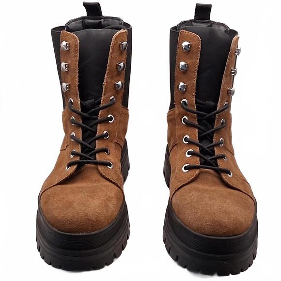 Marc Fisher Sashia Platform Combat Boot Womans Size 8 suede - Picture 4 of 8